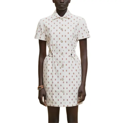 HERMES Short Sleeved Dress Women's White