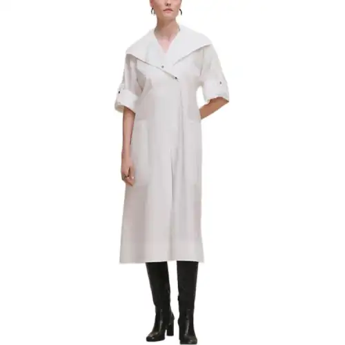 HERMES Short Sleeved Dress Women's White