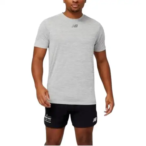New Balance T Shirts Men's Gray Crew Neck