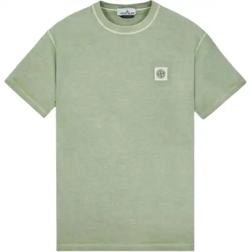 STONE ISLAND 21957 Organic Cotton Jersey Fissato Effect T shirt