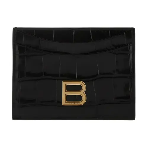Balenciaga Luggage Collection Casual Cow Leather Wallet Women's Black