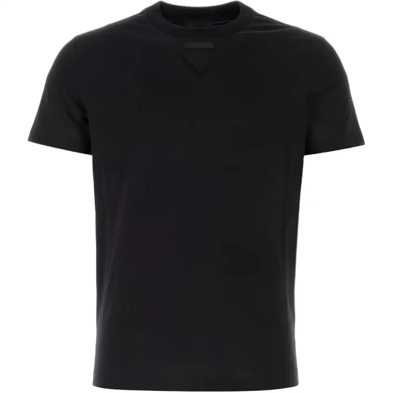Prada Triangle-Patch Crewneck T-Shirt