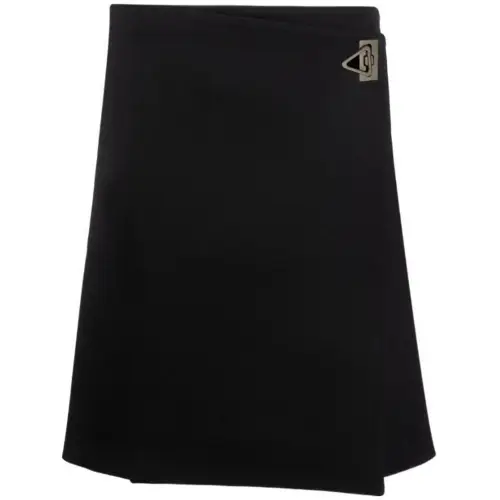 Bottega Veneta Casual Long Skirt Women's Black