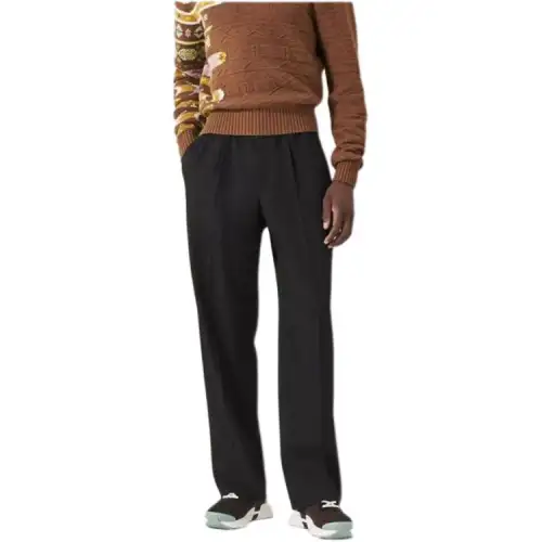 HERMES Casual Pants Men's Black