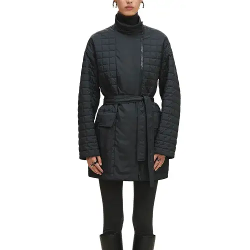 HERMES Jackets & Coats Women's Blue Black