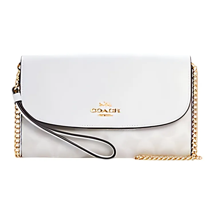 COACH Gemma Coated Canvas Crossbody Bags Small Women's Glacier White