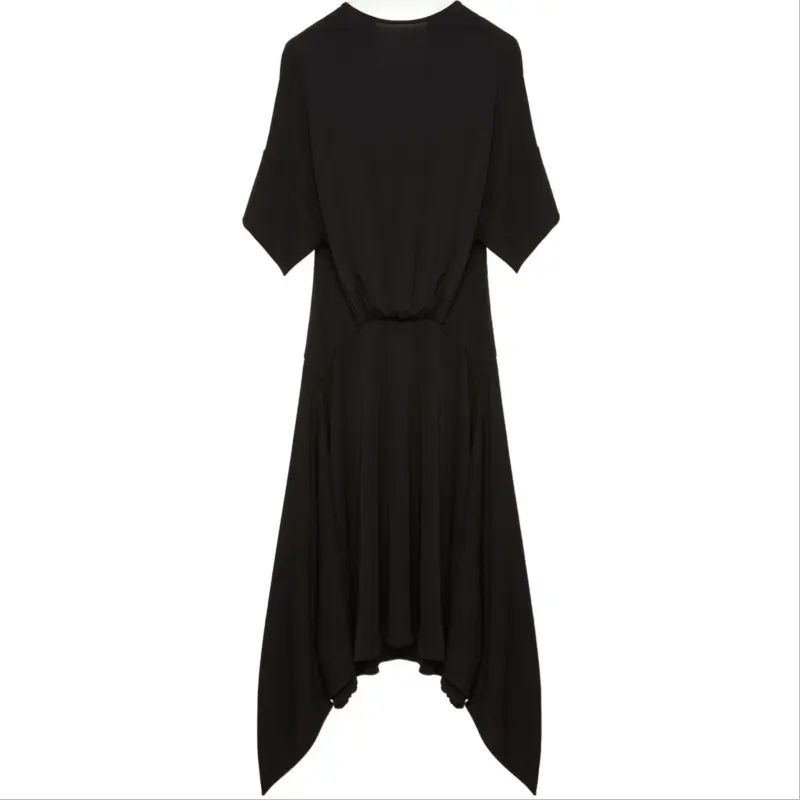 LOEWE Draped Asymmetric-Hem Dress