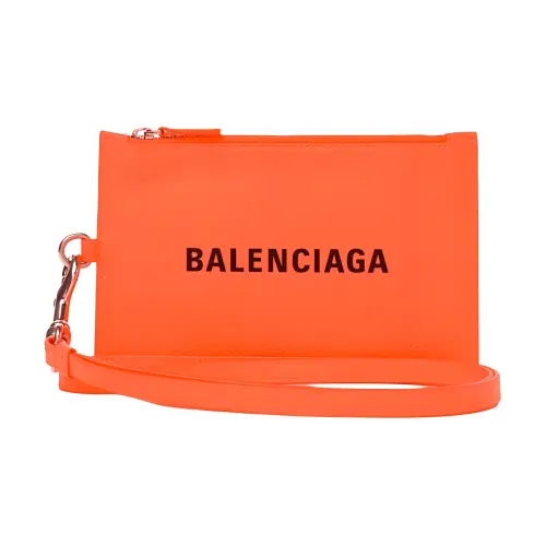 Balenciaga Leather Card Holder Men's Orange