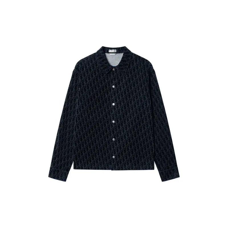 DIOR Shirts Men's Blue Lapel Moderate Other