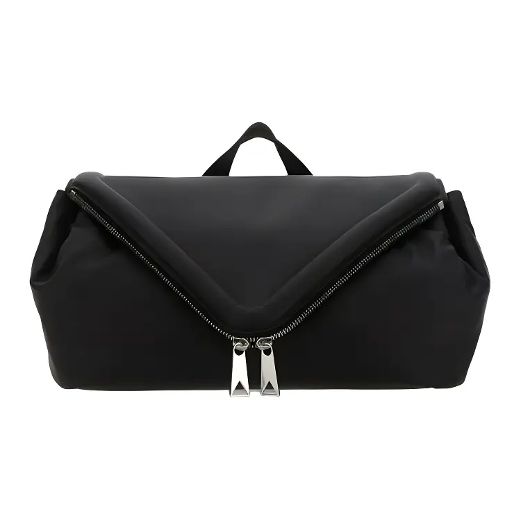 Bottega Veneta Cow Leather With Nylon Fanny Pack Men's Black