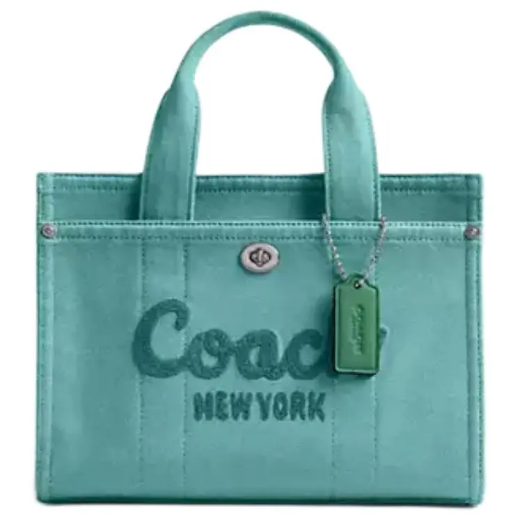 COACH Cargo Green Charm Tote Bag, Shopping Bag, Shoulder Bag, Crossbody Bag, Handbag Medium Women's Ivy