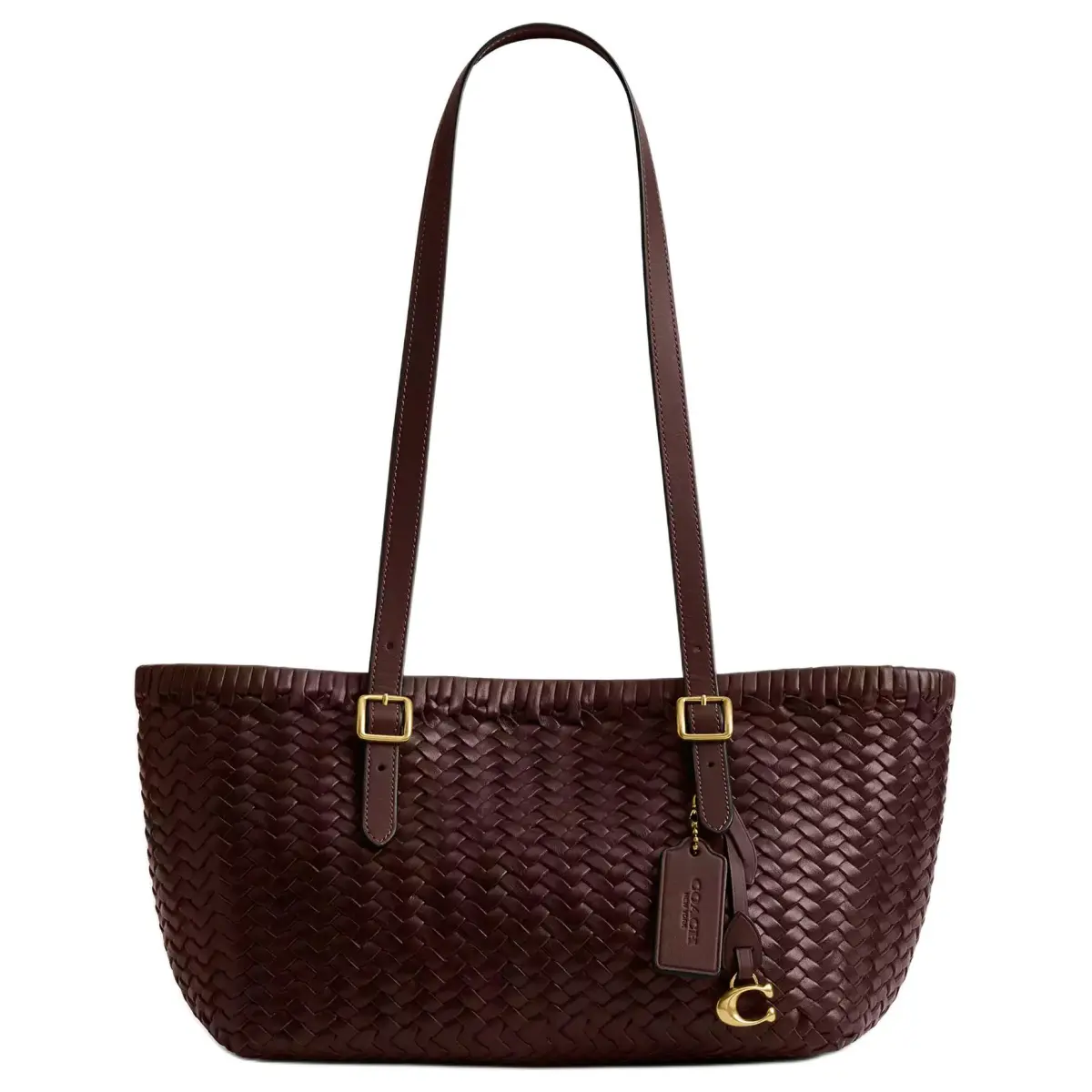 COACH Leather Tote Bag, Shopping Bag, Handbag Medium Women's Brown