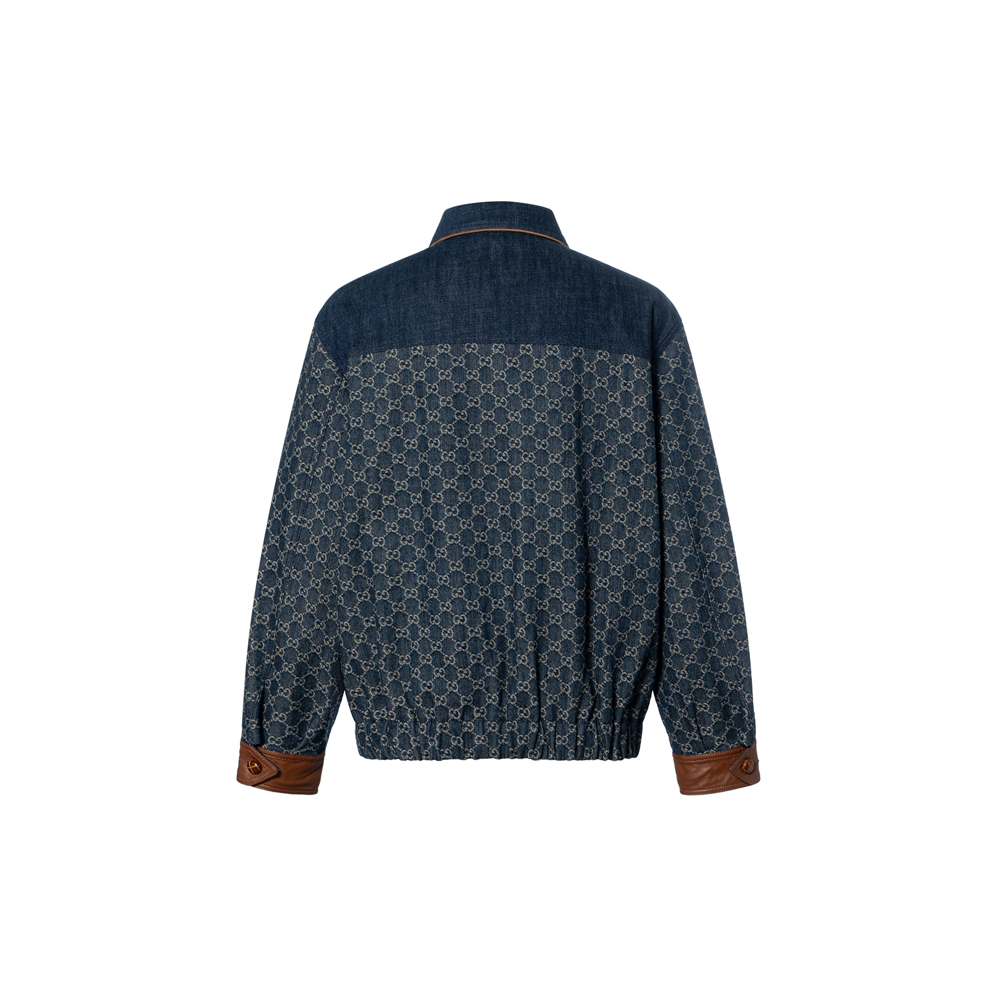 Мужская куртка Gucci Denim Logo (синяя) — фото 2