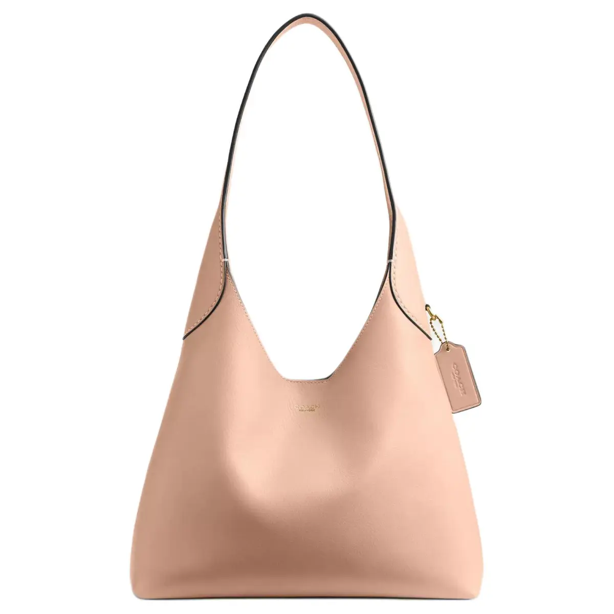 COACH Brooklyn Grain Leather Handbag, Shoulder Bag Small Women's Cream