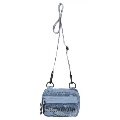 Supreme Leather, Nylon Shoulder Bag, Crossbody Bag Regular Unisex Blue