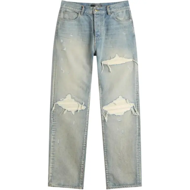 Amiri Straight MX1 Distressed Jeans