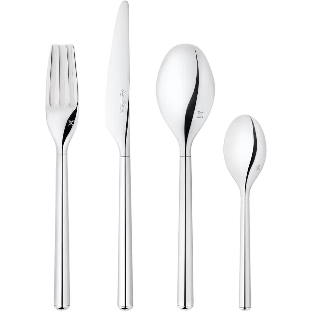 Столовые приборы Louis Vuitton Rivet Dinner Set 4 (серебряные)