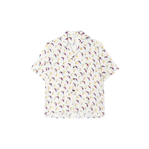 SAINT LAURENT Shirts Men's Ecru Lapel Moderate Shirt
