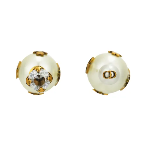 DIOR Metal Earrings Women's White