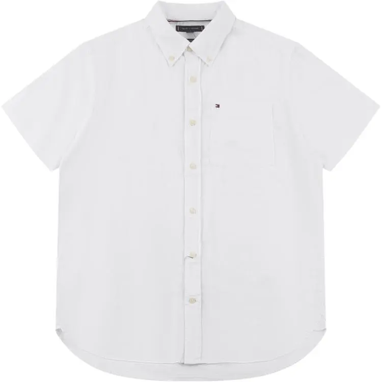 Tommy Hilfiger Shirts Men's White Polo Collar Moderate