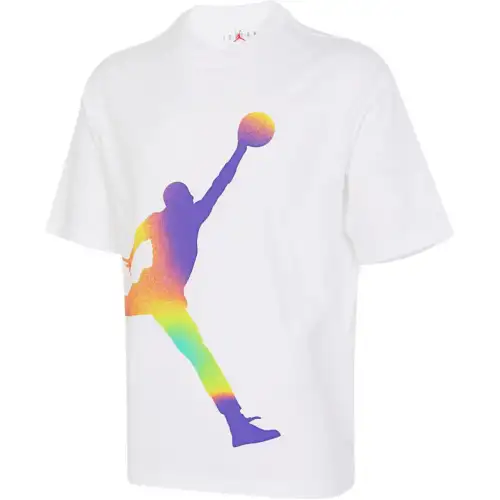 Jordan T Shirts Men's White Crew Neck Moderate Straight Fit