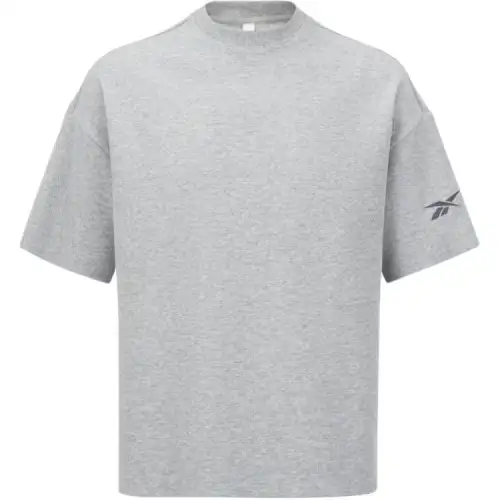 Reebok T Shirts Unisex Gray Crew Neck Moderate Straight Fit