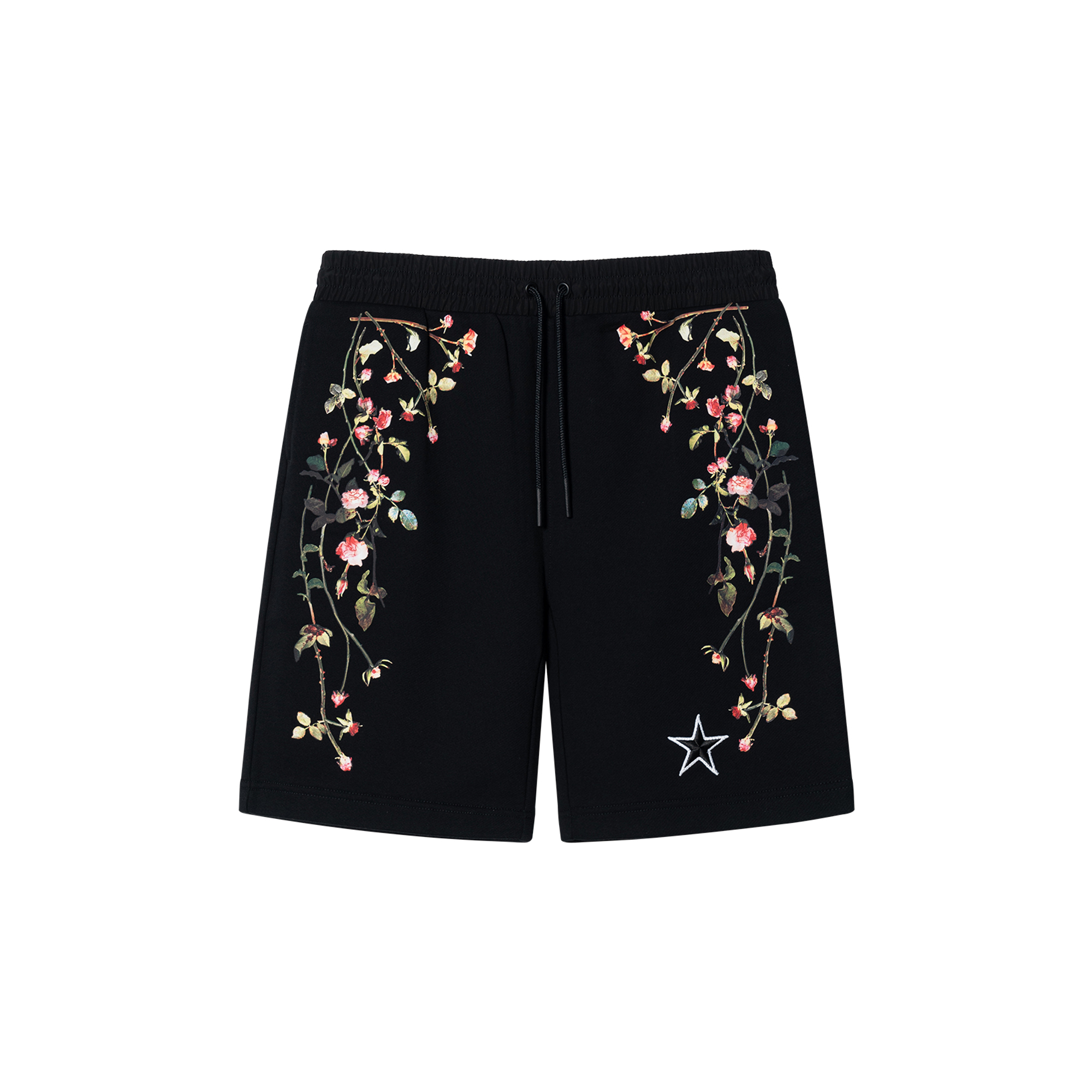 Мужские шорты Burberry Rose Applique (черные)