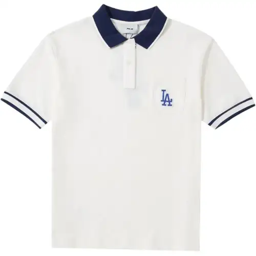 MLB Retro cream white polo, with your logo imprint, American style