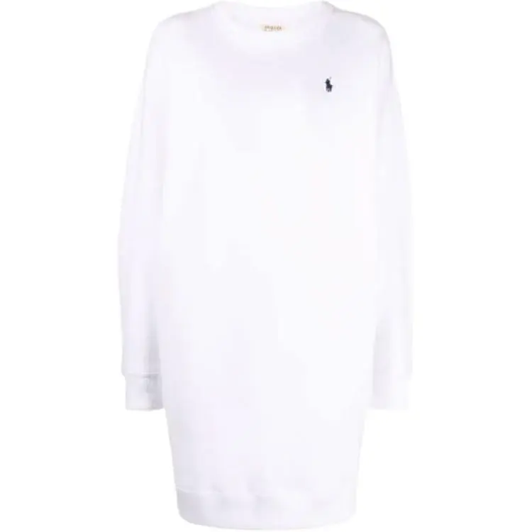 Polo Ralph Lauren SS22 Long Sleeved Dress Women's White