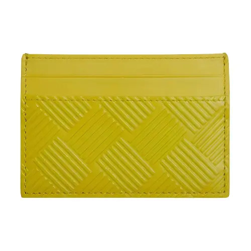 Bottega Veneta Cow Leather Card Holder Men's Yellow Fragrant Plum