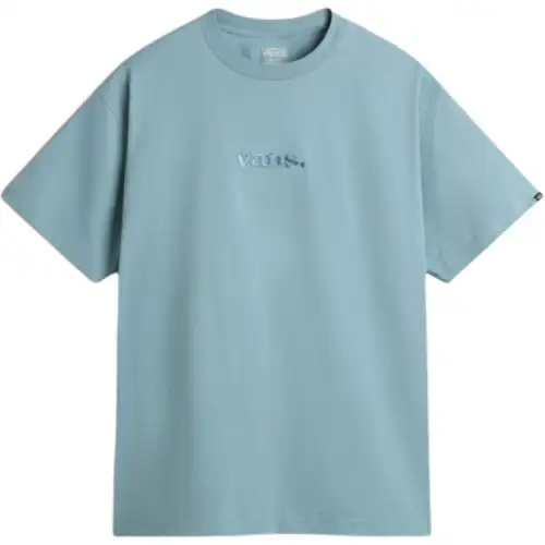 Vans T Shirts Men's Light Blue Crew Neck Moderate