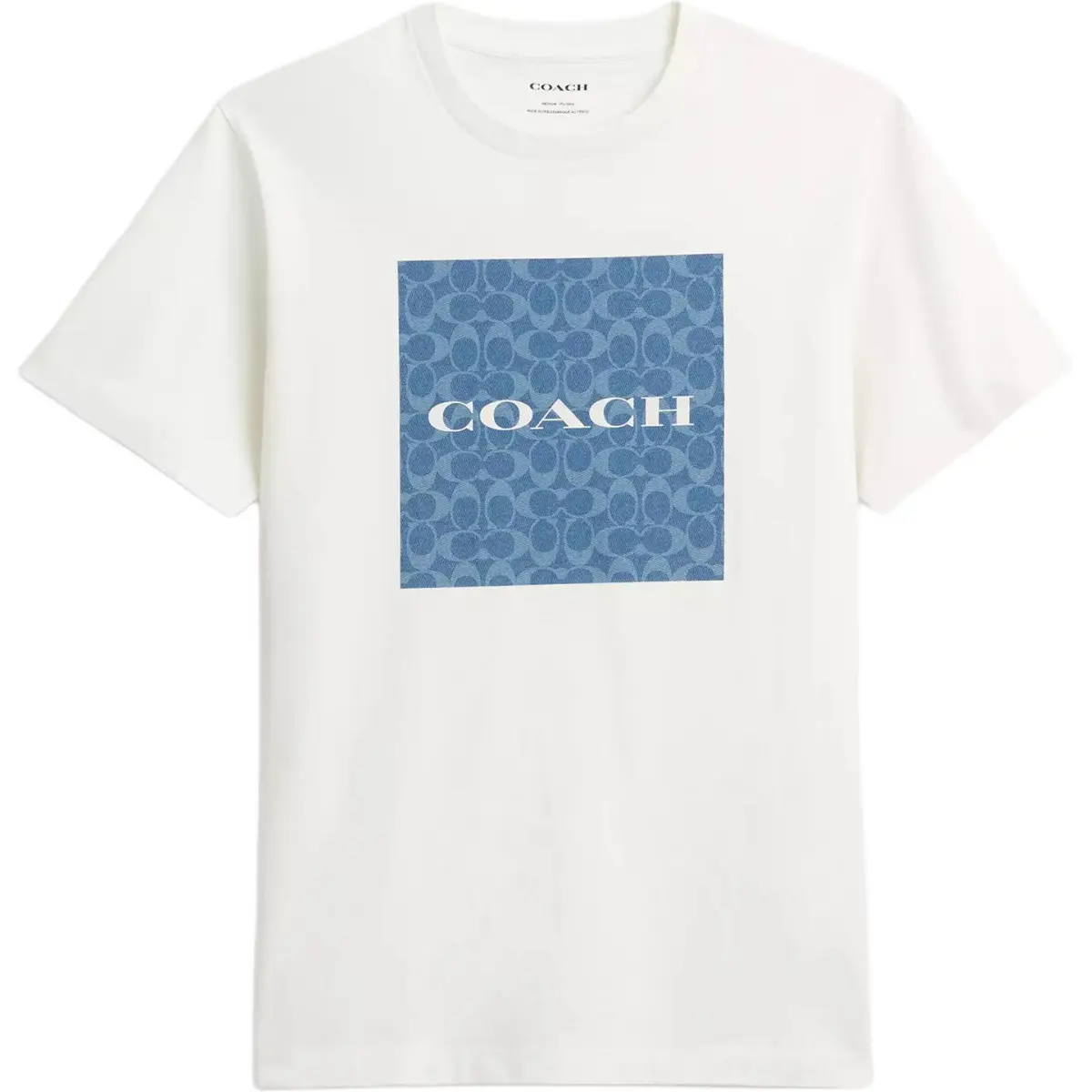COACH T-Shirts Men's White Crew Neck Moderate