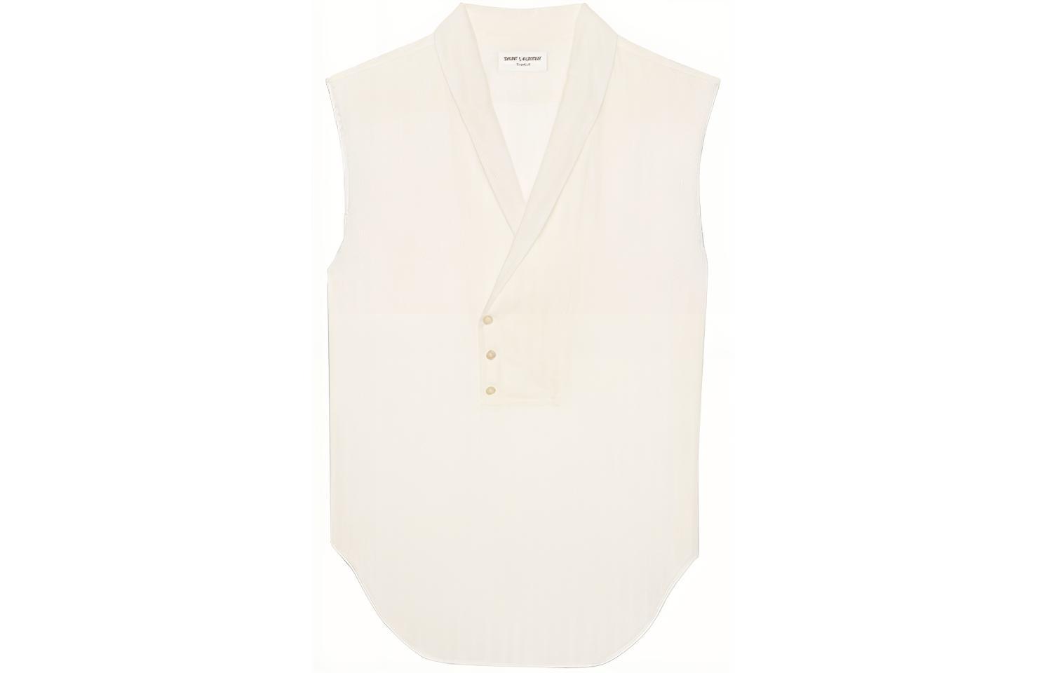 SAINT LAURENT Shirts Men's Chalk V Neck Moderate Other