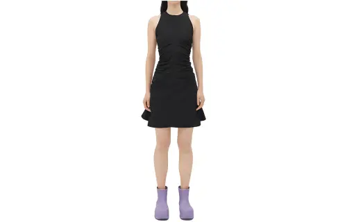 Bottega Veneta Sleeveless Dresses Women's Black Crew Neck Short