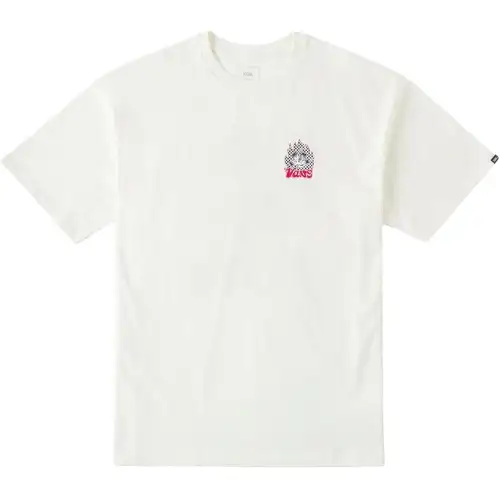 Vans T Shirts Unisex Ecru Crew Neck Moderate