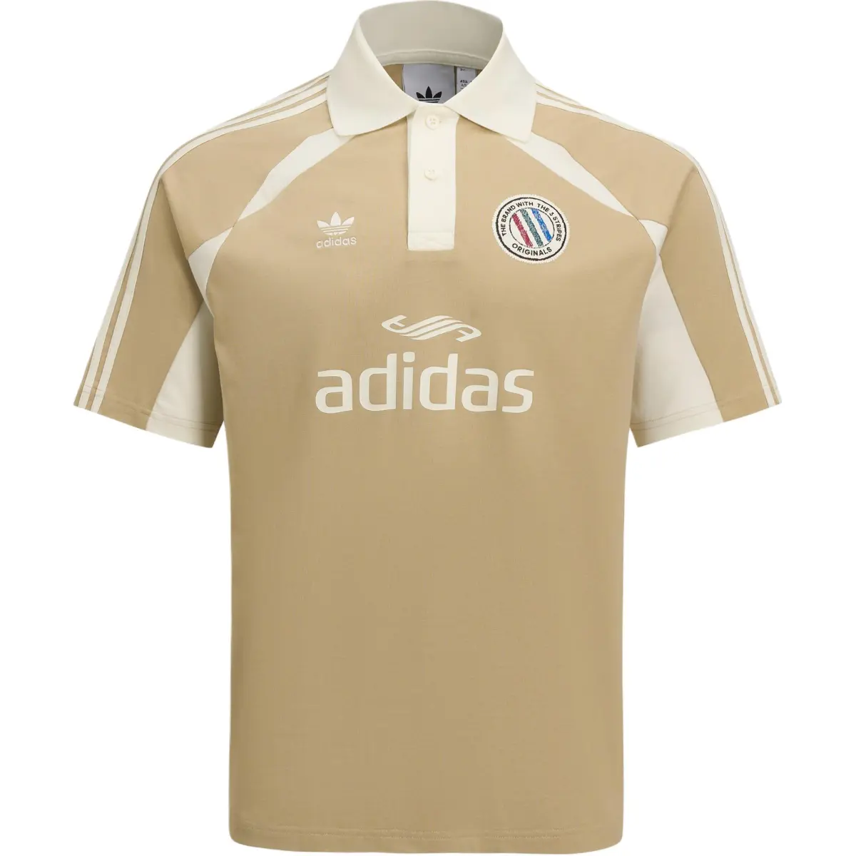 Adidas Originals 3 Stripes SHORT SLEEVE POLO Shirt Men's Grassland Brown
