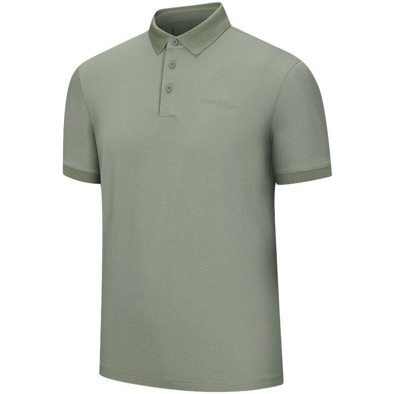 Мужская футболка Футболка Polo Saucony Polo (зеленая)