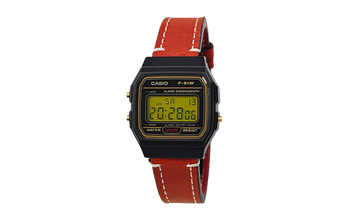 CASIO Custom Collection Quartz Movement Genuine Leather Strap Watch Women's Watch Black Dial