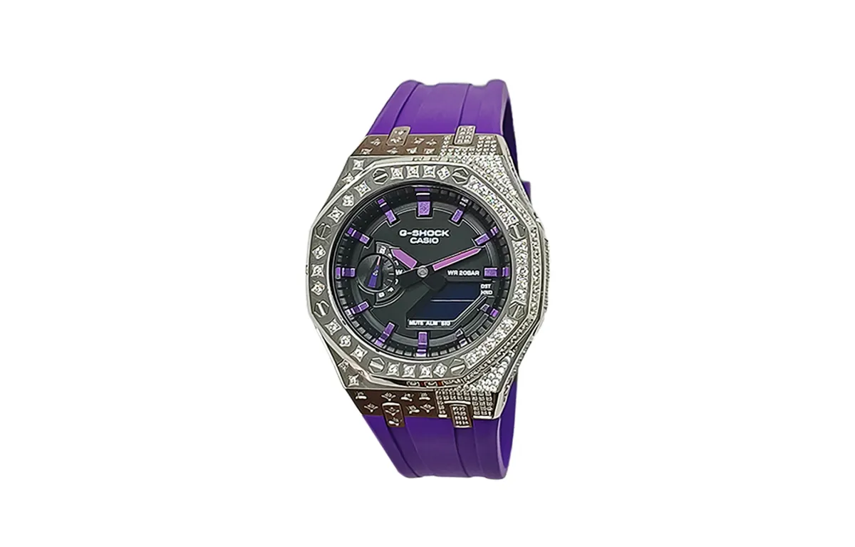CASIO Custom Collection Quartz Movement Fluoroelastomer Strap Watch Men's Watches Black Dial