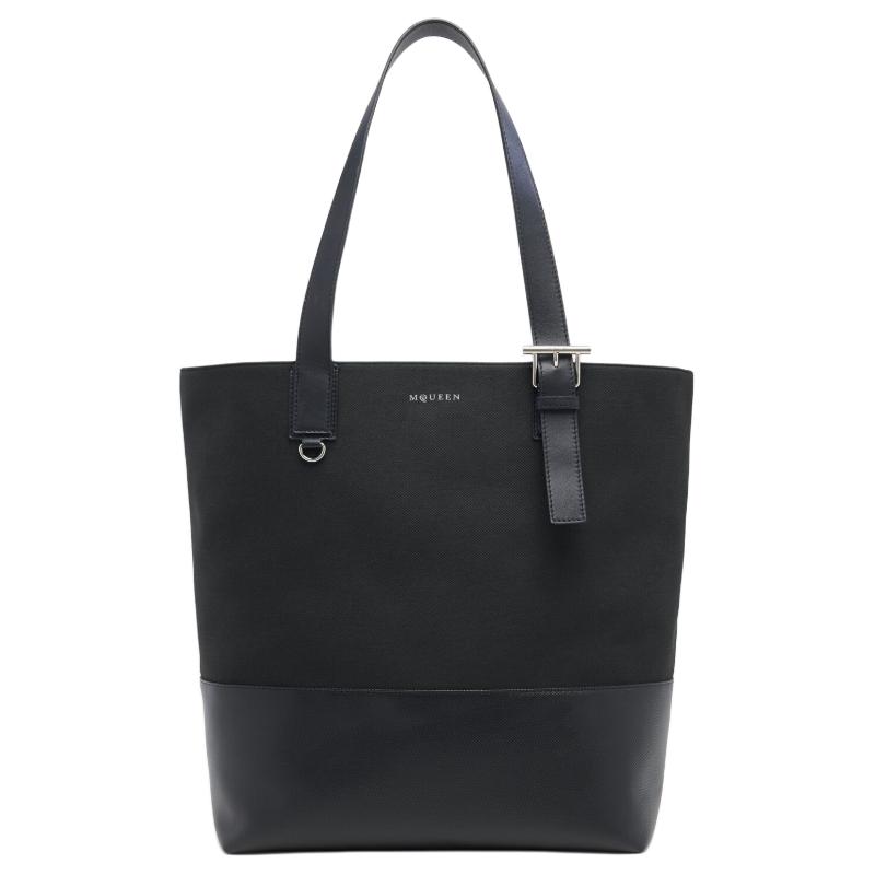 Мужская сумка Alexander McQueen T-Bar Tote (черная)
