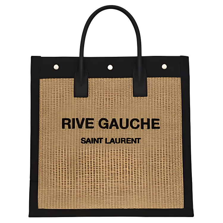 SAINT LAURENT Embroidery Leather Handbag Women's Light Umber