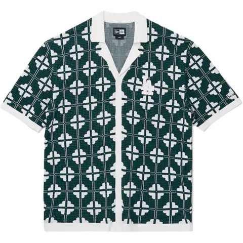 New Era Knitwear Unisex Green Lapel Moderate Straight Fit
