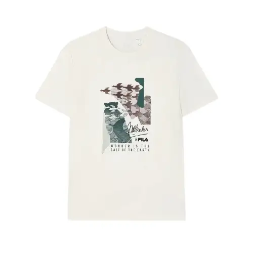 FILA x M.C.ESCHER Heritage SS25 T Shirt Men's Cloud White