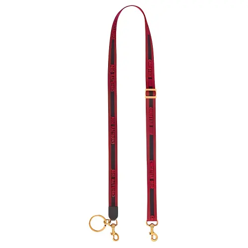 DIOR Embroidery Bag Straps Women's Raspberry Red