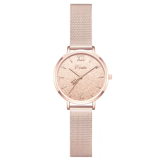 FILA Cupid's Arrow Baby's Breath Women's Wrist Watches Quartz Movement Steel Stainless Steel Strap Rose Gold Watch Dial
