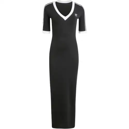 Adidas Originals Adicolor 3-Stripes Knit V-Neck Dress