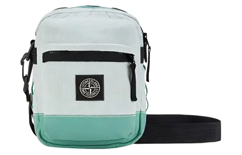 STONE ISLAND Flax With Polyamide Shoulder Bag, Crossbody Bag Unisex Light Green