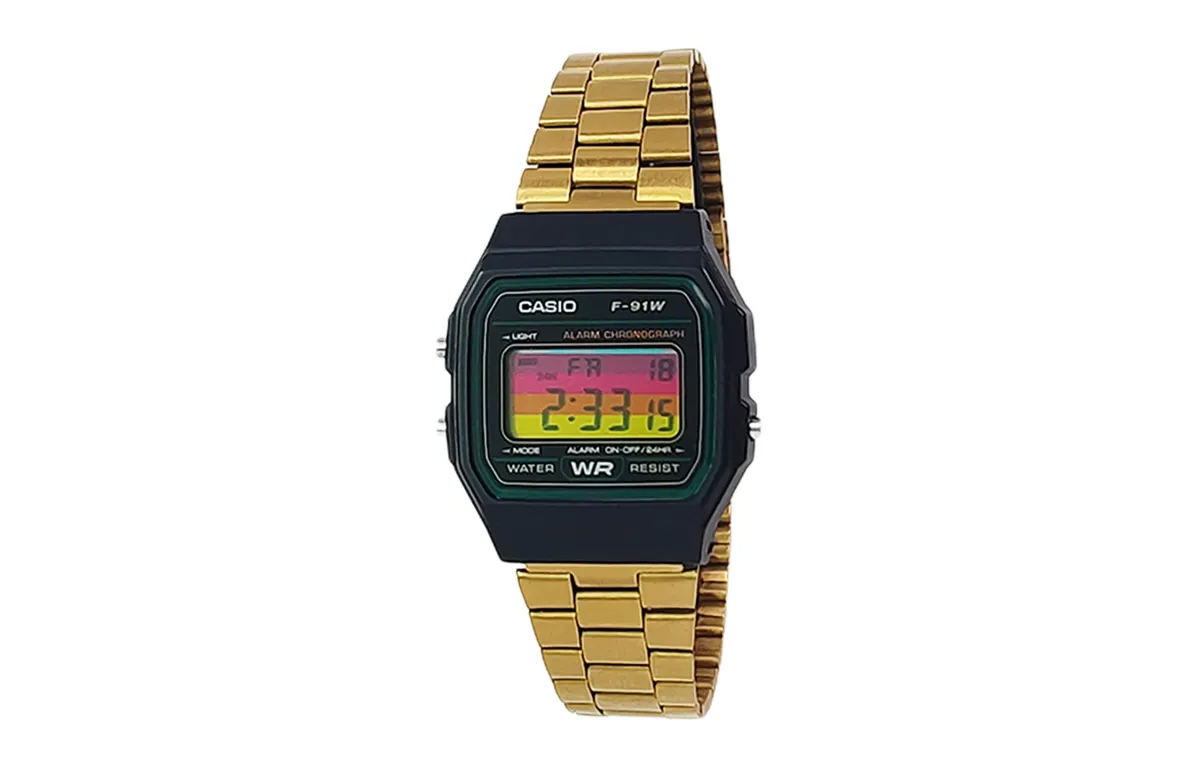 CASIO YOUTH Quartz Movement Stainless Steel Strap Watch Men's Watches Black Dial