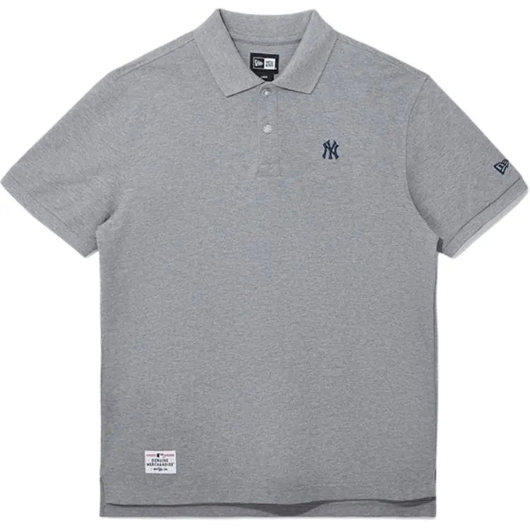 New Era Polo Shirts Unisex Gray Lapel Moderate Straight Fit