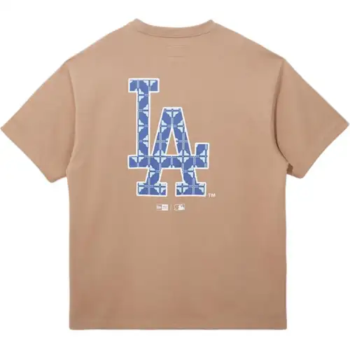 New Era MLB, breathable retro fashionable short sleeve T-shirt with a round collar for men and women, loose fit